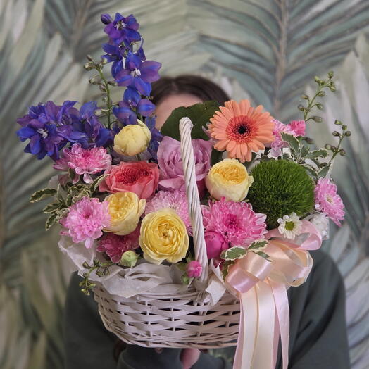 Цветы в корзине "Дофаминка"