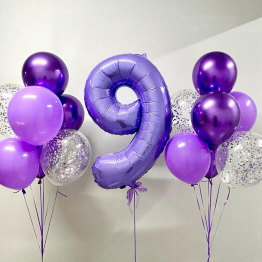 Воздушные шары на 9 лет