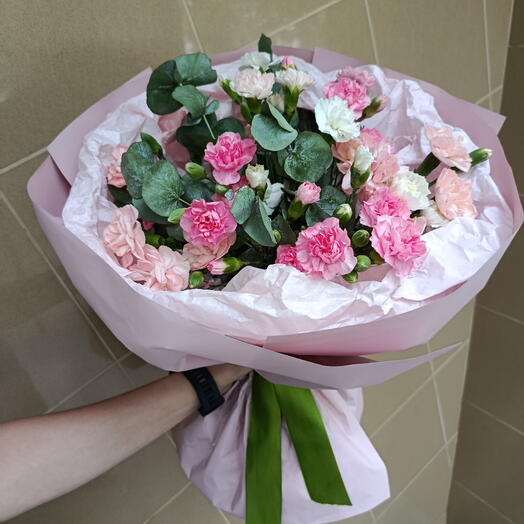 Букет 119 из кустовых гвоздик