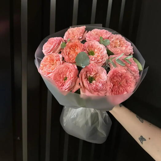 Букет из пионовидных роз «Мандарин»🧡