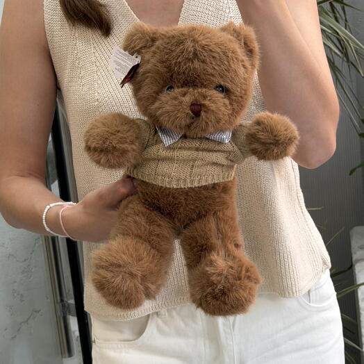 Игрушка Мишутка в вязанной кофточке