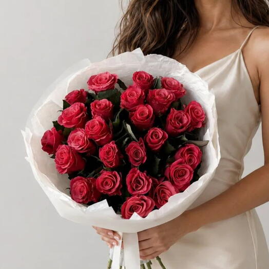 Розовые розы 25