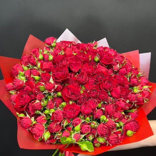 Пионовидные кустовые розы 21шт🥰