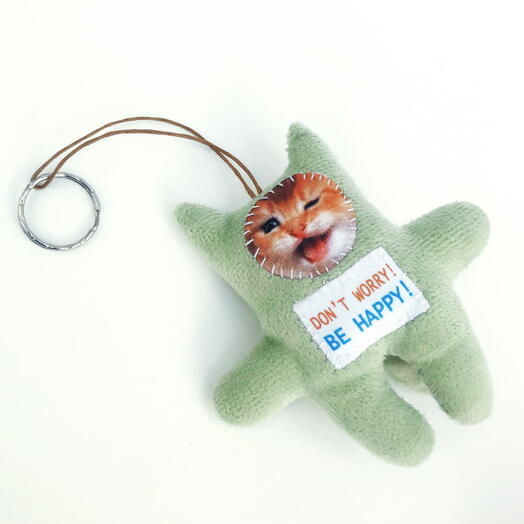 Брелок кот DO NOT WORRY! BE HAPPY