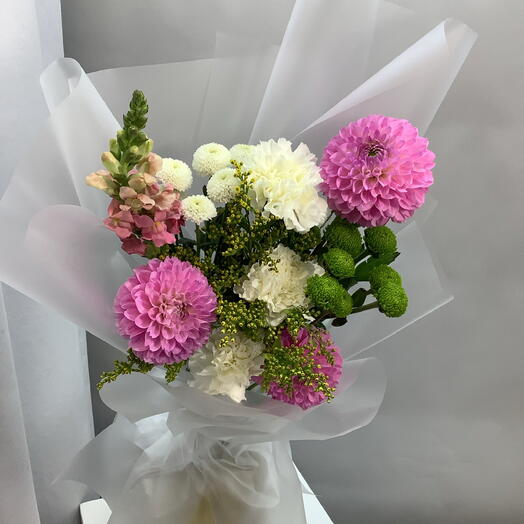 Букет с георгинами 🌸
