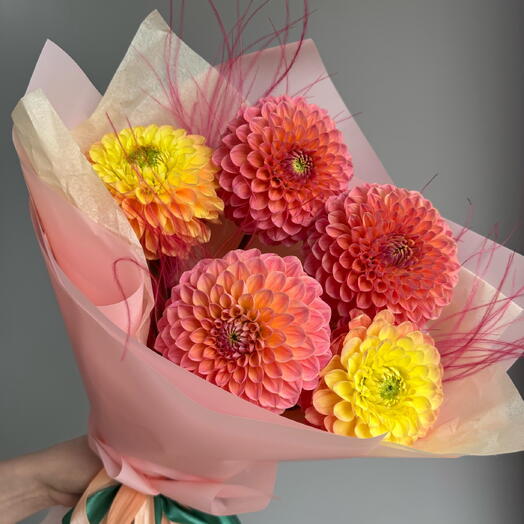 Букет из 5 георгинов🌸