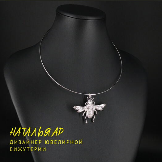 Дизайнерская ювелирная бижутерия Авторское украшение на шею Колье Ожерелье Подарок любимой девушке женщине на день рождения