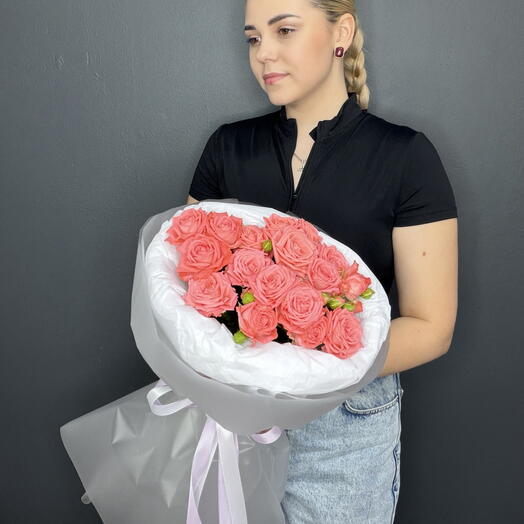 Букетик кустовых Роз💗сорта барбадос 💗5 шт