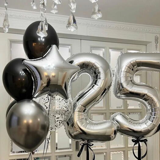 Шары мужские 25 лет (цифры можно заменить)