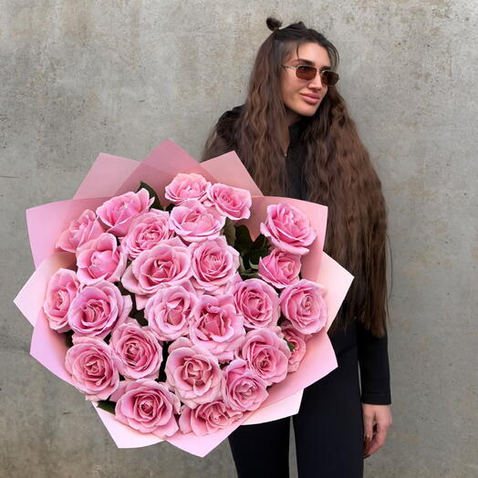 Букет из розовых роз PINKY