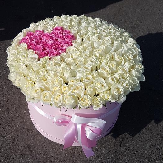101 Роза Сердце в коробке 💓
