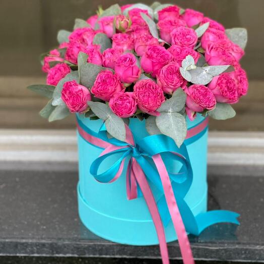 Rosa de arbusto en forma de peonía en una Caja💕