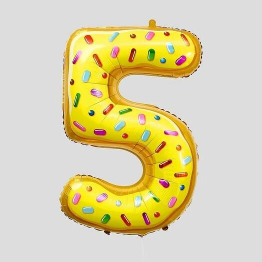 Foil ball "Digit 5"