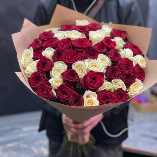 Bouquet of 51 mixed roses