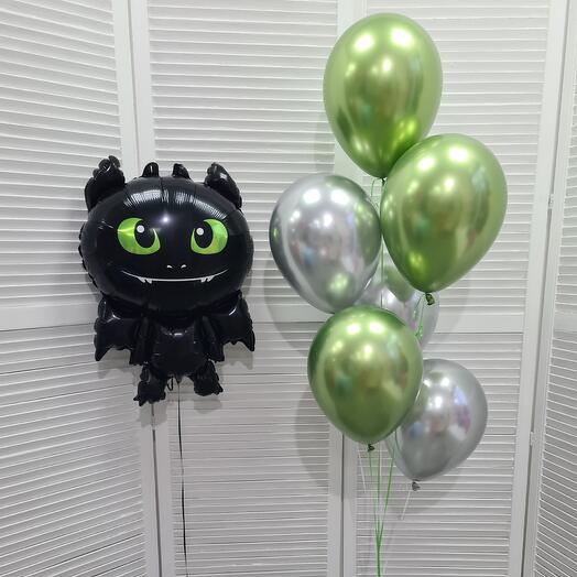 Композиция из шаров «Беззубик», 7 шаров