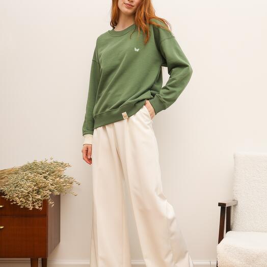 Women's sweatshirt "Nice" olive