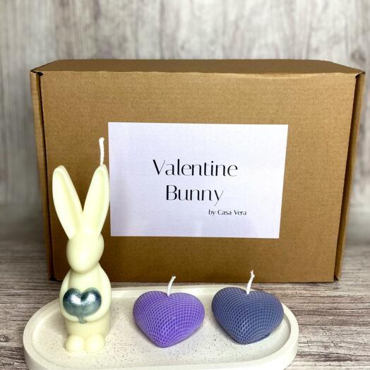 Подарочный набор свечей Valentine Bunny (Кролик-валентинка) // Подарок  паре, любимому, любимой