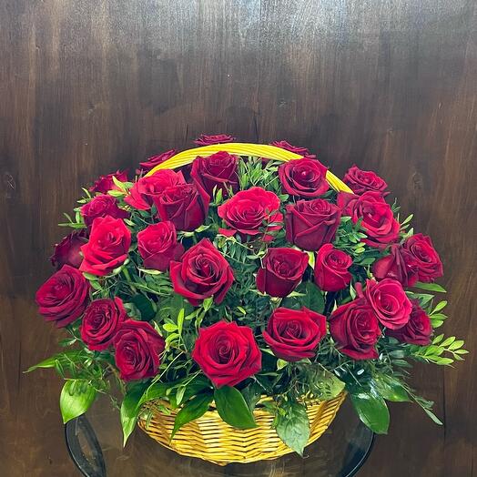 Basket with flowers