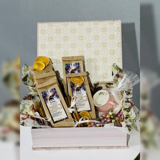 Подарок кофе элитный с чайной парой