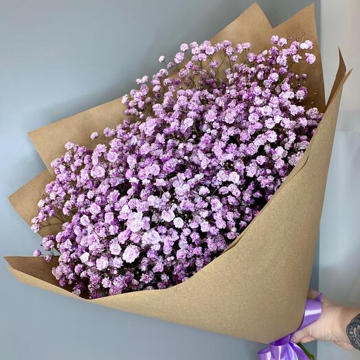 Сиреневая Гипсофила в крафте 💜