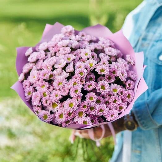Букет из хризантемы Сантини 💜
