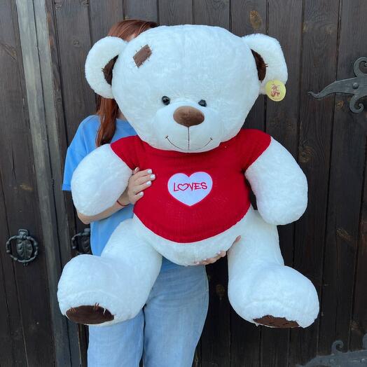 Медведь большой белый Love