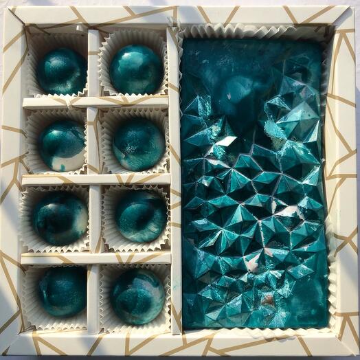 Набор «Море» 8 конфет + плитка