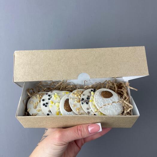 Шоколадные медальки белые (8)