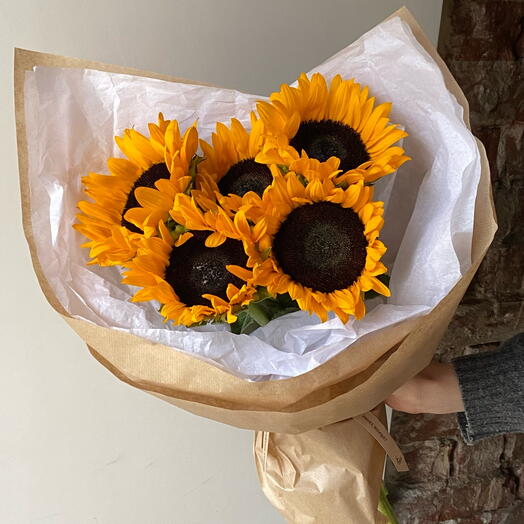 Моно букет из солнечных Подсолнухов 🌻