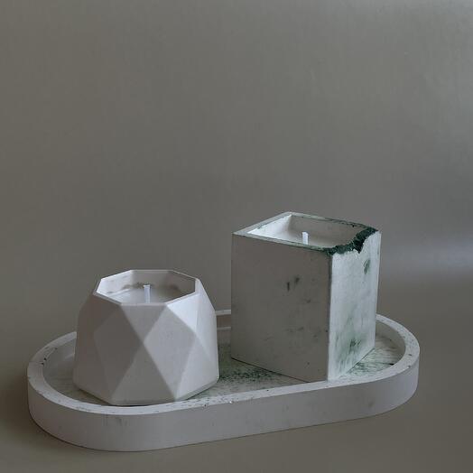 Подарочный набор — свечи на подставке ·W1·