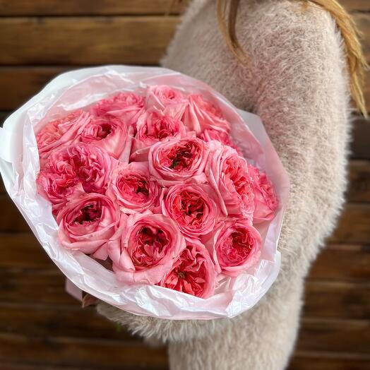 Букет пионовидных эквадорских роз Pink Expression