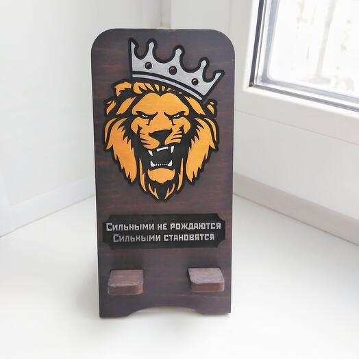 Подставка для телефона "Лев"