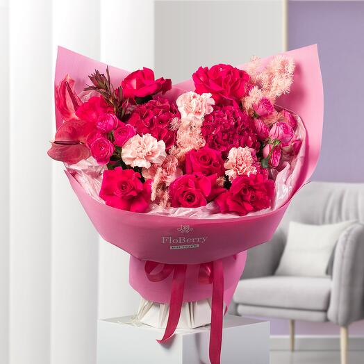 "Raspberry Passion" Bouquet L