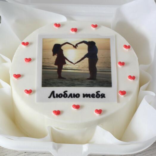 Bento Cake Instantánea Polaroid con su foto y la leyenda