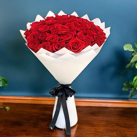 51 Red roses bouquet