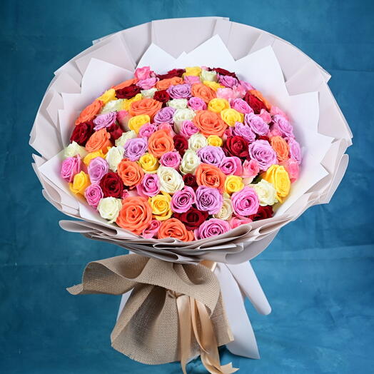 101 Mixed Roses Bouquet