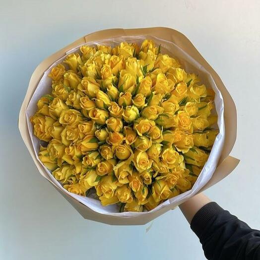 101 желтая роза