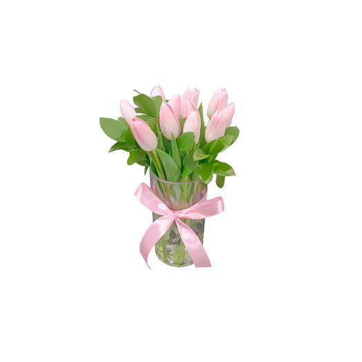 11 Pink Tulip Vase