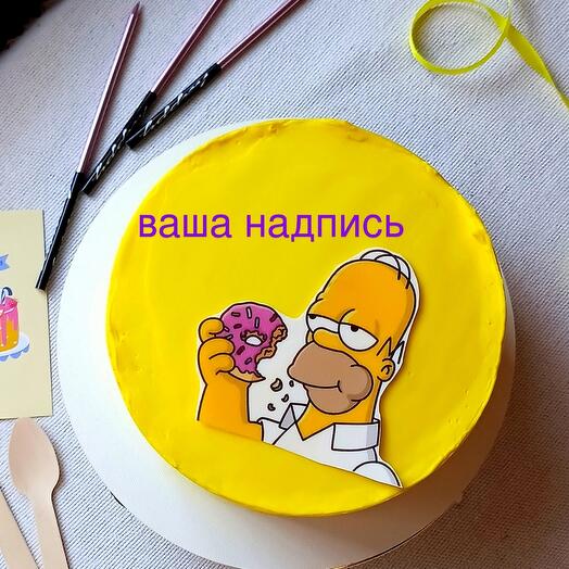 Торт Симпсоны, торт Гомер, медовик