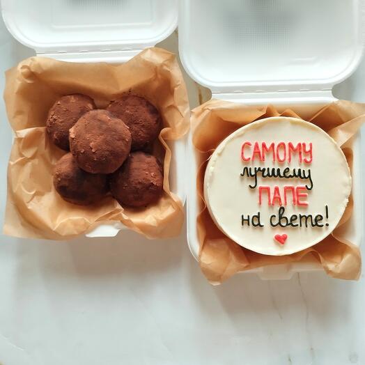 A set of sweets for dad: bento and a set of Potato cakes