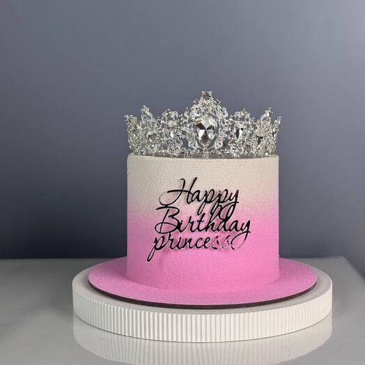 Торт с короной ,happy birthday 2 кг