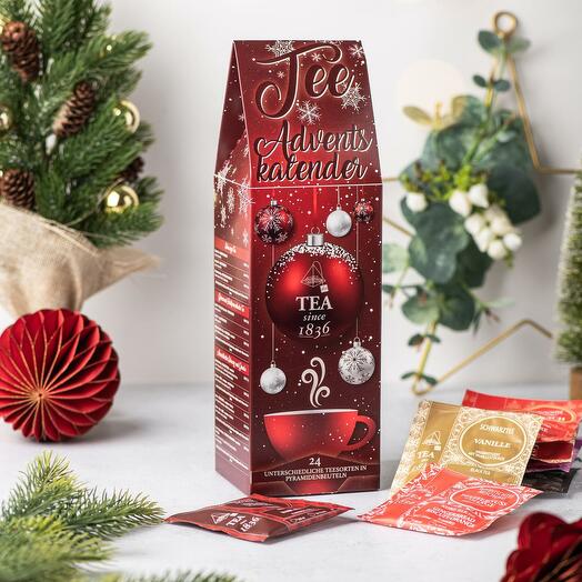 Tea Advent calendar by Weihnachtskugel rot