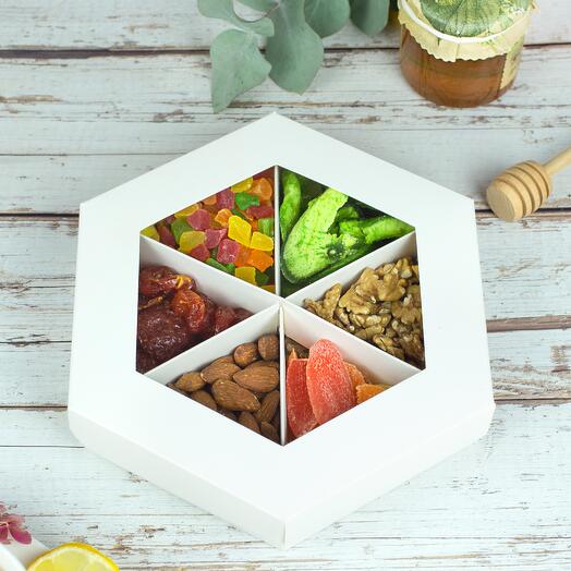 Подарочный набор орехов и сухофруктов 6 вкусов, 500гр