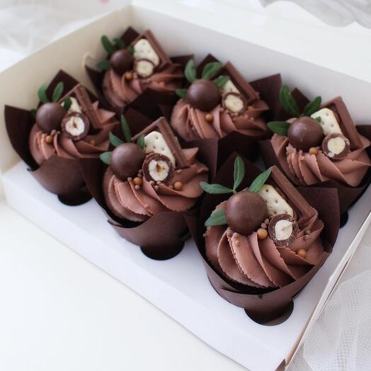 Капкейки шоколадные с вишней🍒🥰