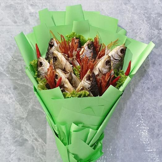 Мужской букет из рыбы