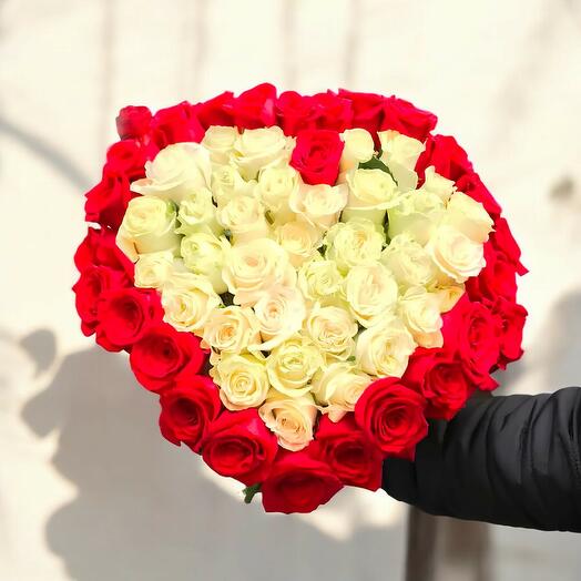 Heart premium roses bouquet