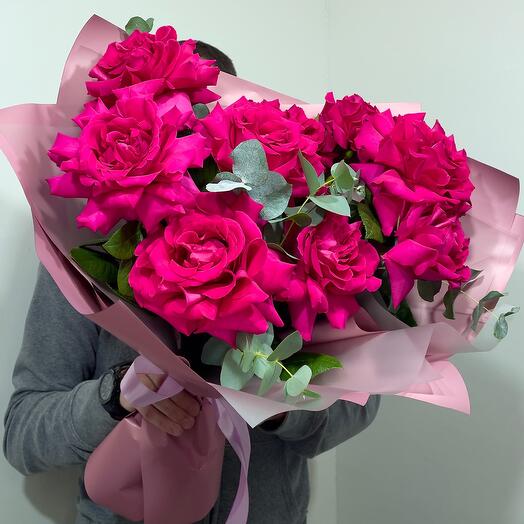 Букет яркие французские розы любимой девушке💞