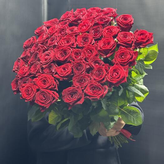Розы 51 шт на ленточке