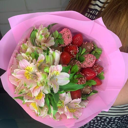 Букет из клубники в шоколаде