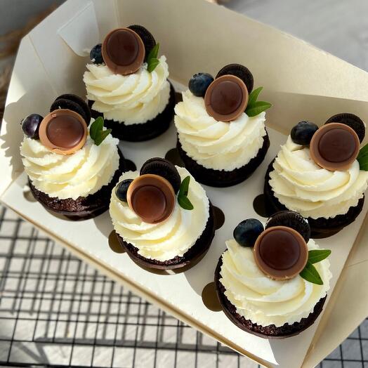 Шоколадны капкейки 🧁 наборе (6шт)